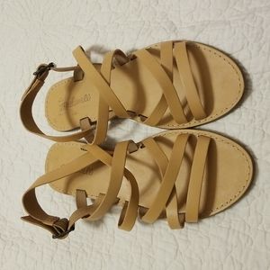 LEATHER Madewell women's boardwalk multistrap sandal
